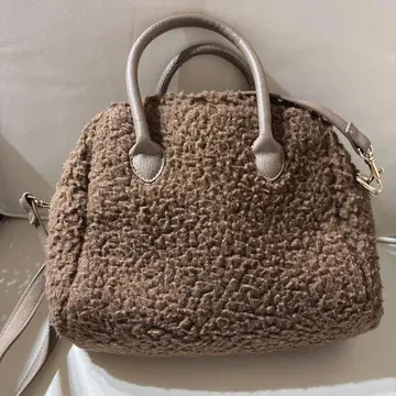 브라운 패브릭 보스턴 백