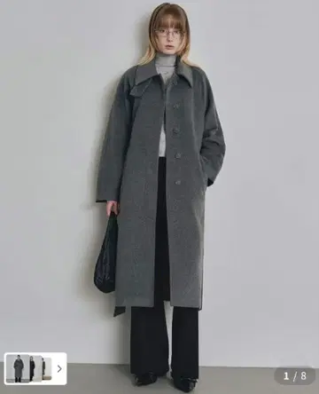 MUSINSA COSTUME O'CLOCK 그레이 롱 코트