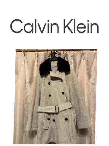 그레이 울 더블 브레스트 코트