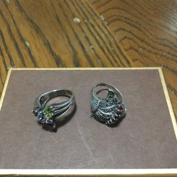 실버 반지 2개 세트