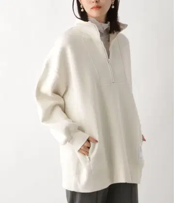 [ 택 포함 미사용 새상품 ] 렙심 스탠드 ZIP 튜닉 아이보리