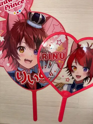 RINU 스트로베리 프린스 부채와 타월 세트