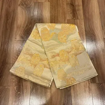 골드 컬러 문양 기모노 오비