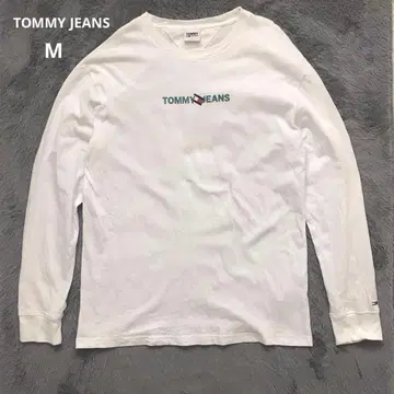 TOMMY JEANS 타미힐피거 긴팔 티셔츠 롱티 남성용 M 화이트
