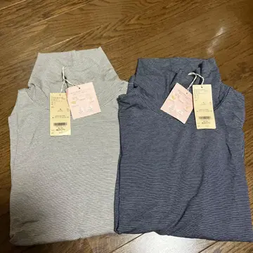 진찰 스튜디오 클립 터틀넥 T셔츠 2장 세트