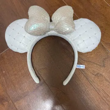 미키 모양 머리띠 화이트
