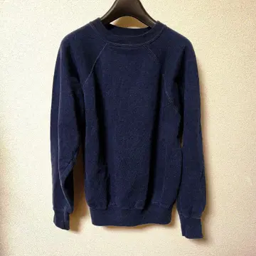 made in USA 네이비 래글런 슬리브 빈티지 맨투맨