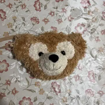 더피 봉제 인형형 파우치 베이지