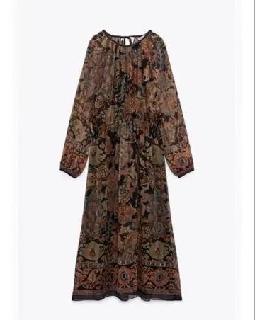 레어 사이즈 XXL 자라 프린트 원피스