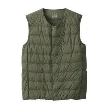 무인양품 노카라 다운 베스트 사이즈 S 그린