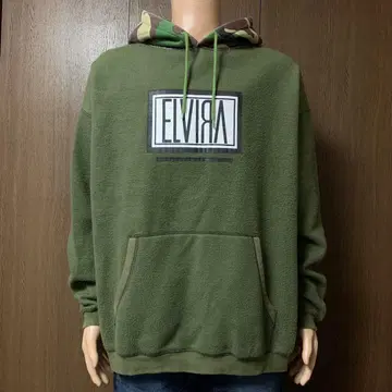 [ 구제 의류 ] ELVIRA 로고 프린트 풀오버 후드티 인사이드 아웃