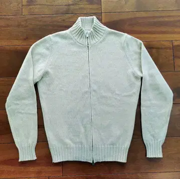 필리포 데 로렌티스 니트 블루종 사이즈 44 캐시미어 혼방 베이지