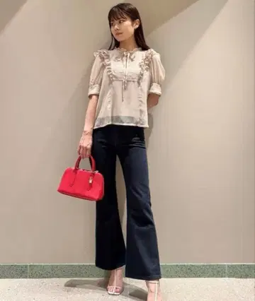 SNIDEL ORGANICS 부츠컷 데님