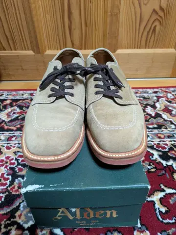 ALDEN 알든 U팁 스웨이드 브릭 밑창