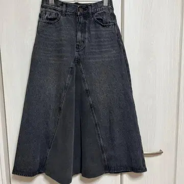 아메리 cutsew doking denim skirt