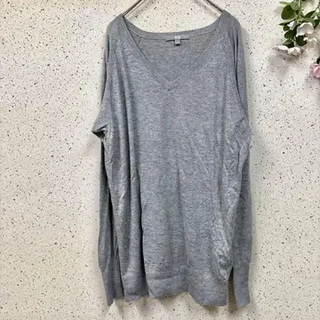 새상품급 [UNIQLO] 캐시미어 블렌드 V넥 스웨터 (긴팔) (L)