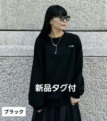 [ 택 포함 새상품 ] ASYMM 아이콘 맨투맨 블랙