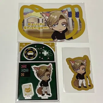 장켓뱅크 사자신 난자타운 아크릴 스탠드 특전 스티커