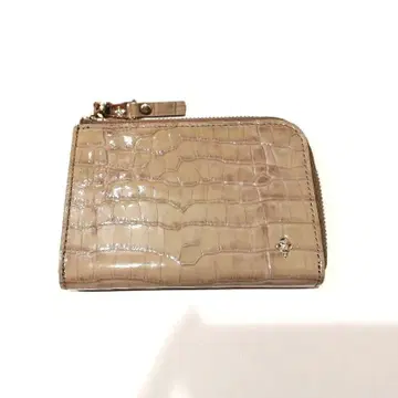 패트릭 콕스 미니 지갑 베이지 크로커다일 엠보 카드 정기권