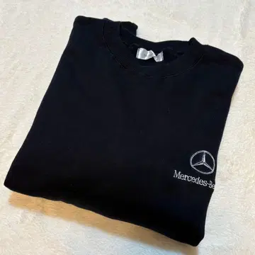벤츠 속기모 맨투맨 블랙 로고 자수