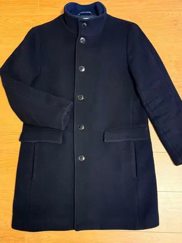 BEAUTY&YOUTH 스탠드 카라 코트 블랙