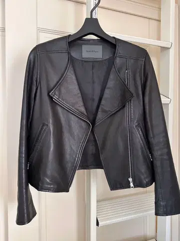Spick & Span 블랙 라이더 자켓