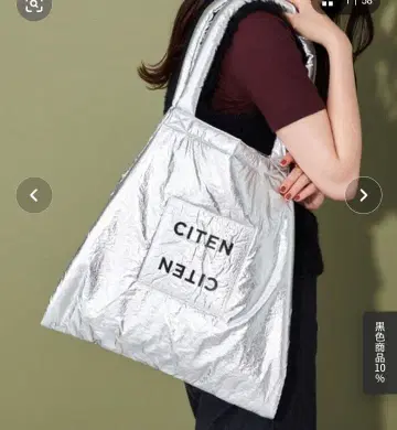 CITEN 패디드 클리어 로고 토트백