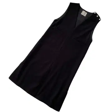 앙피로 스토리 콜라보 펄 버튼 원피스 점프 스커트 M 블랙