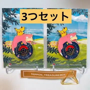 포켓몬 센터 카가와 점포 한정판 로고 핀즈 3개 세트