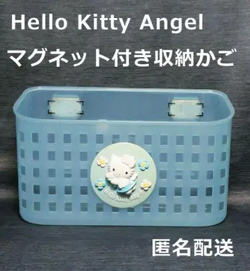 레어! 엔젤 키티 마그넷 부착 수납 바구니 바스켓 1989년 당시 물품