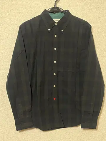 TOMMY M 다크 그린 블랙 체크 셔츠