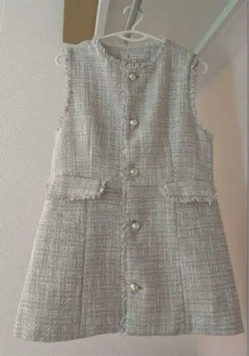 로페피크닉 트위드 베스트 그레이