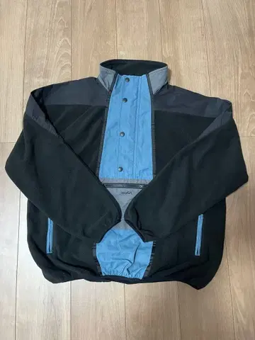 X-girl 플리스 풀오버 자켓 블랙