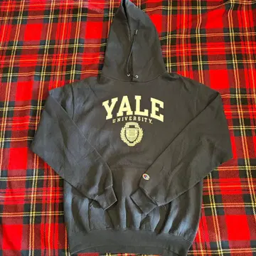 Champion 후드티 YALE 대학 블랙 아메카지 스타일