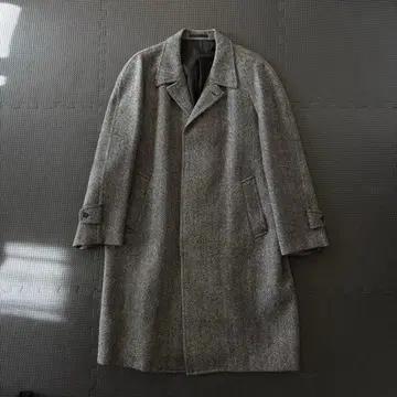[ Made in England ] 울 코트 그레이 헤링본