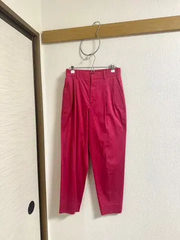 핑크 턱 슬랙스 허리밴딩