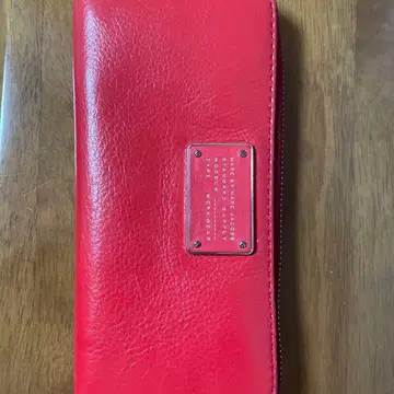 가죽 장지갑 레드