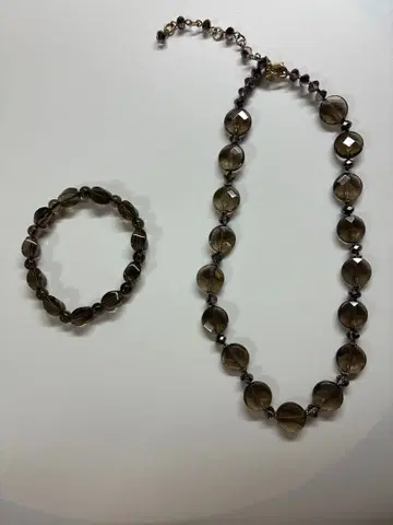 스모키 쿼츠 팔찌 & 목걸이