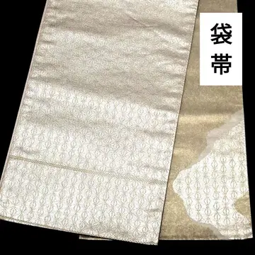 후쿠로 오비 순수 실크 마 잎 물 흐름 도초리