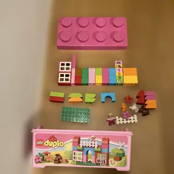 레고 듀플로 핑크 컨테이너 블록 세트