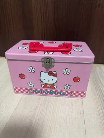 헬로 키티 캔 사과와 꽃 디자인