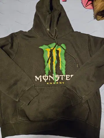Monster Energy 후드티 다크 그린
