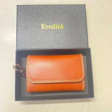 Eredita 브라운 도치기 가죽 키케이스 박스 포함