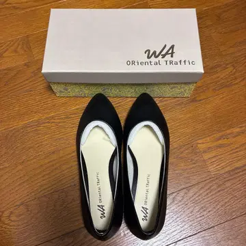 미사용 새상품 Traffic R-4007 블랙 플랫슈즈 40