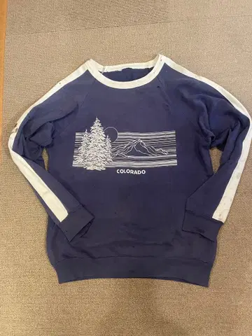 70's 빈티지 맨투맨 네이비 S 미국제