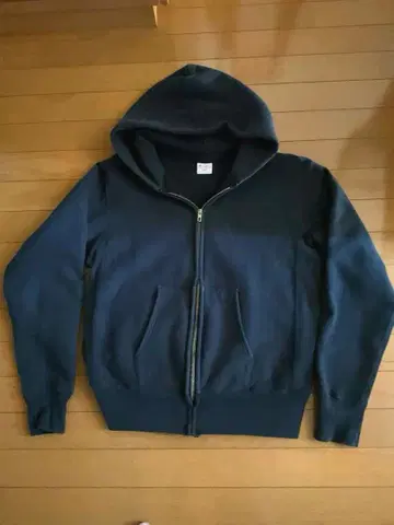 챔피온 지퍼 후드티 USA제 복각 빨간색 택 size L 블랙