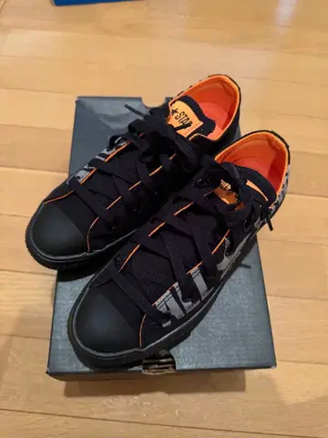 컨버스 올스타 블랙/오렌지 22.5cm