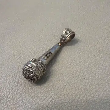 10k 화이트 골드 마이크로폰 탑