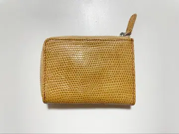 [천연 가죽] 리자드 L자 지퍼 동전 카드 홀더