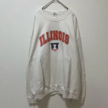 ILLINOIS 로고 화이트 맨투맨